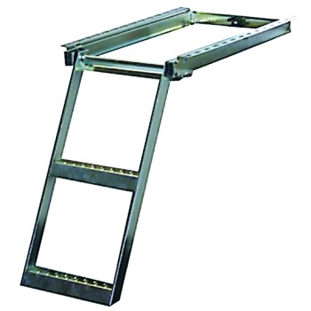 Heavy Duty Slide Out Step Ladder - 2 Step - Zinc Plated